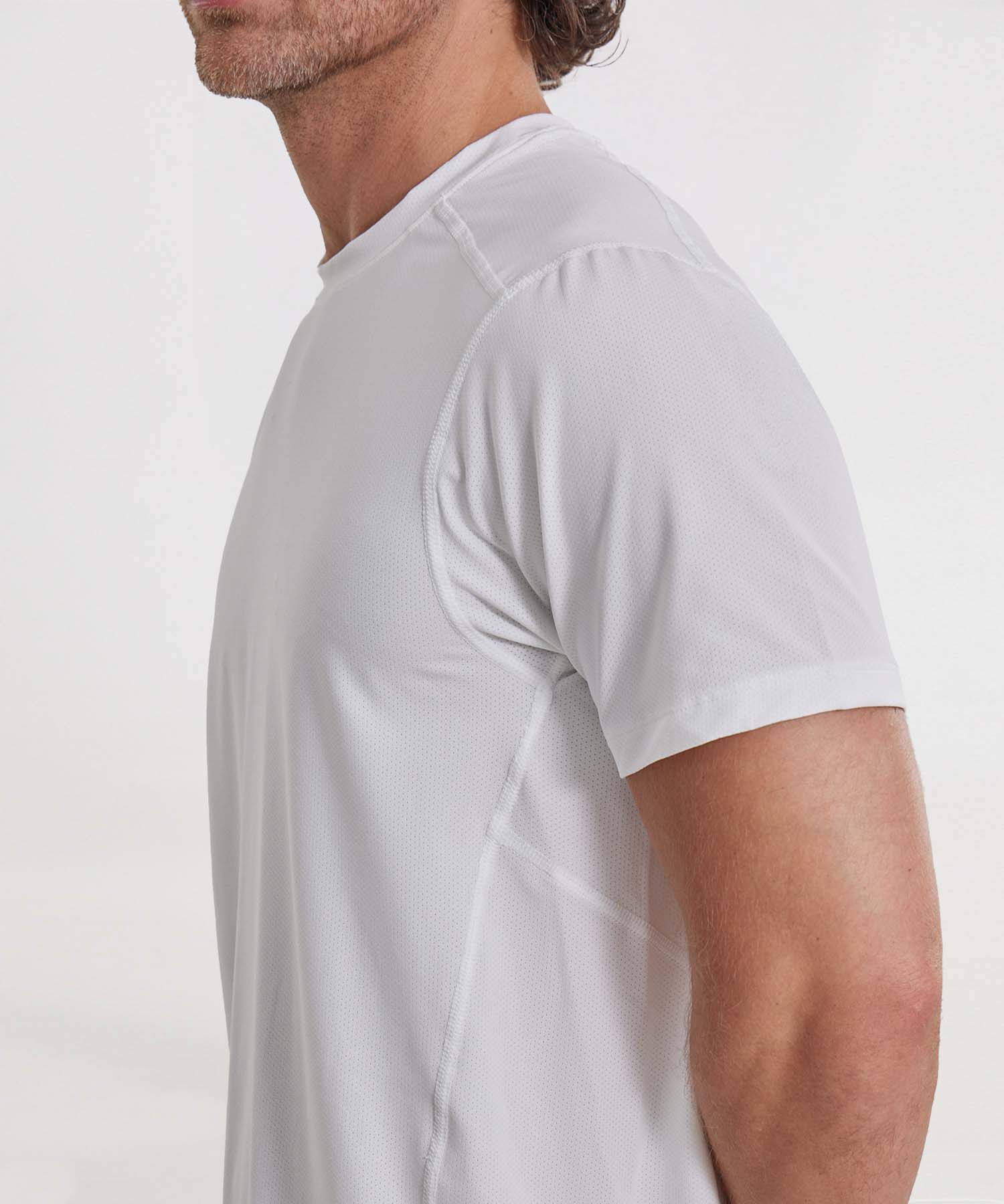 Camiseta Deportiva Manga Corta Regular Fit, Blanco