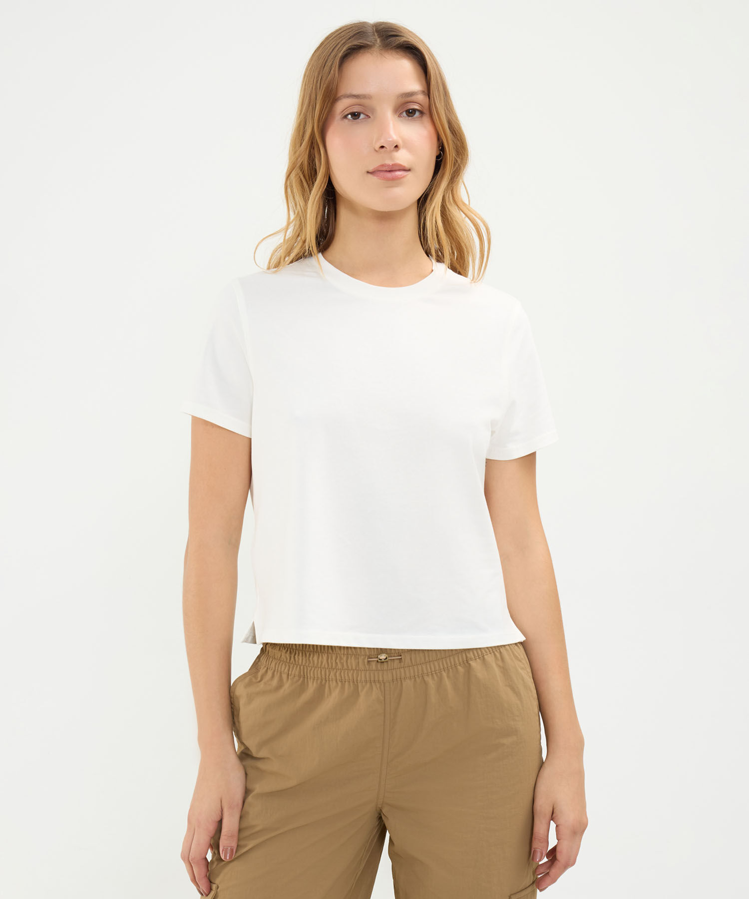 Camiseta Para Mujer Marfil