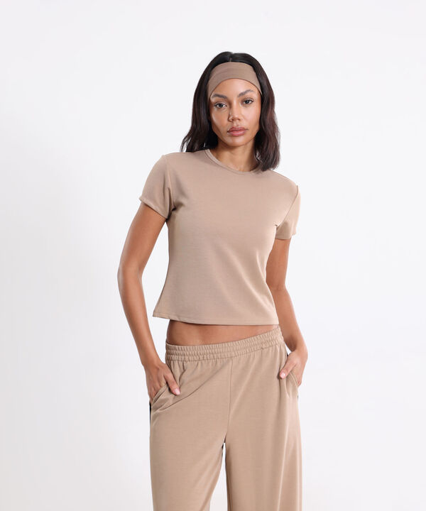Camiseta Para Mujer Beige