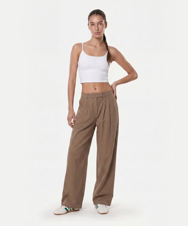 Pantalon Para Mujer Beige