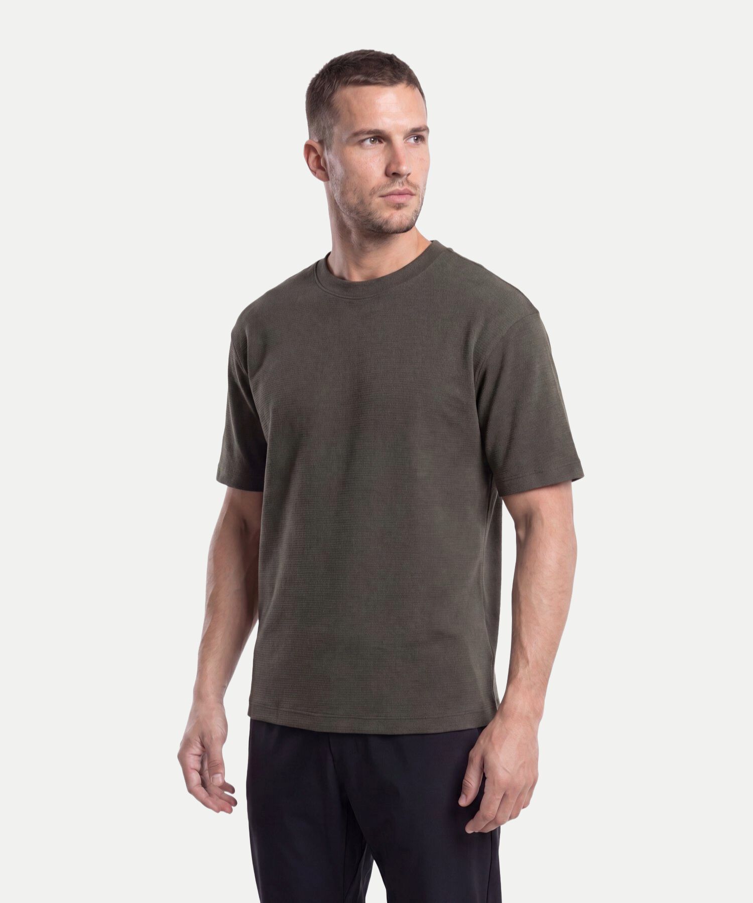 Camiseta Para Hombre VerdeOscuro