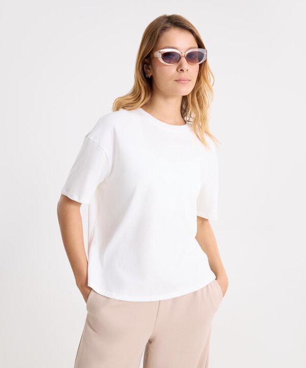 Camiseta Para Mujer Marfil image number null