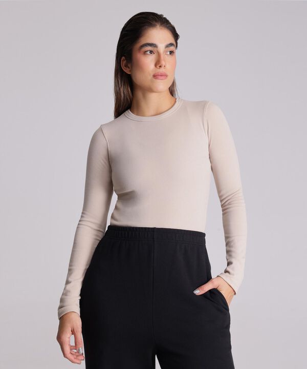 Camiseta Para Mujer Beige image number null