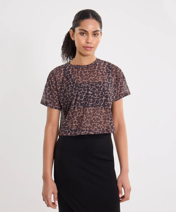 Camiseta Para Mujer CafeOscuro image number null