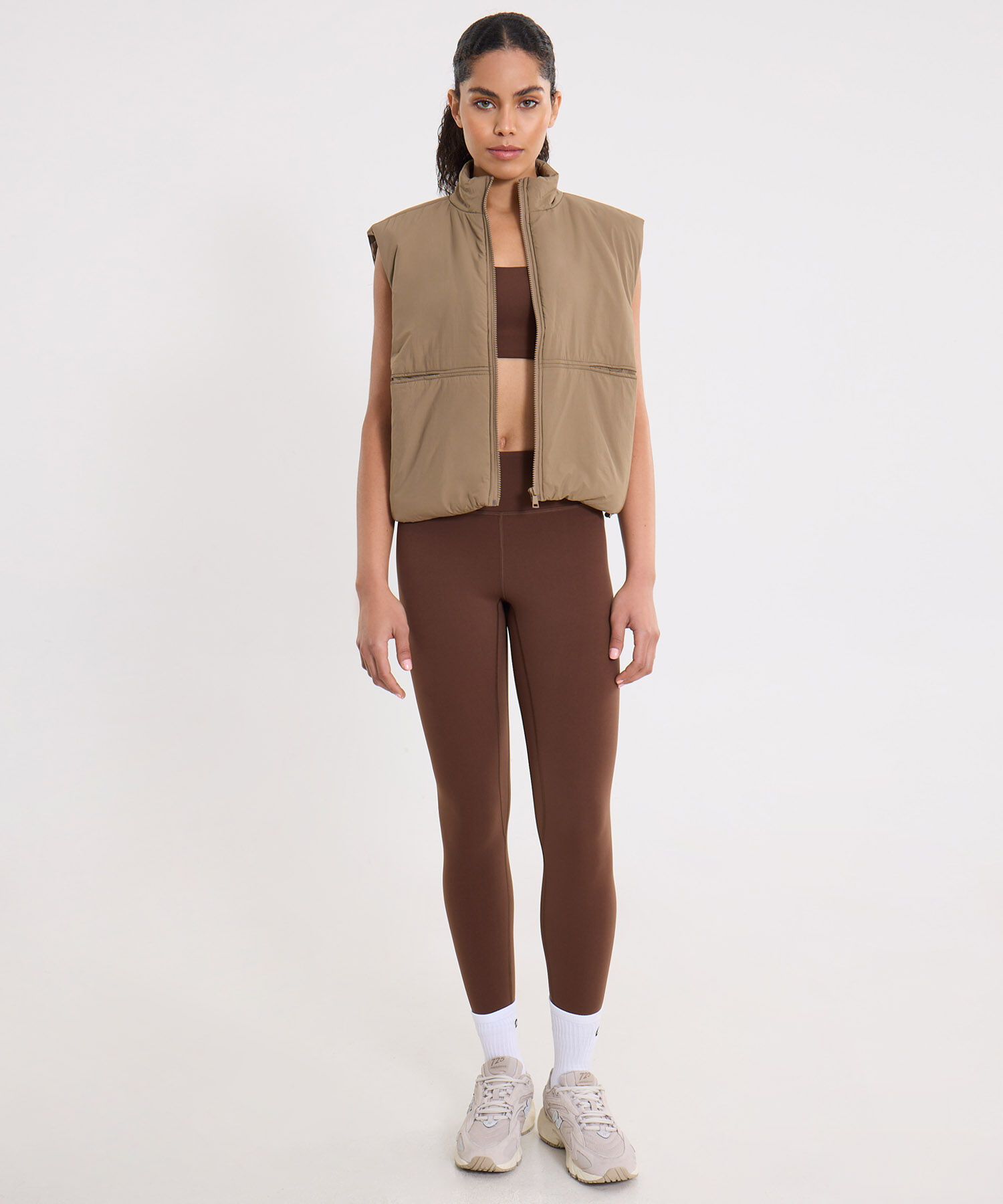 Chaleco Puffer, Mocca