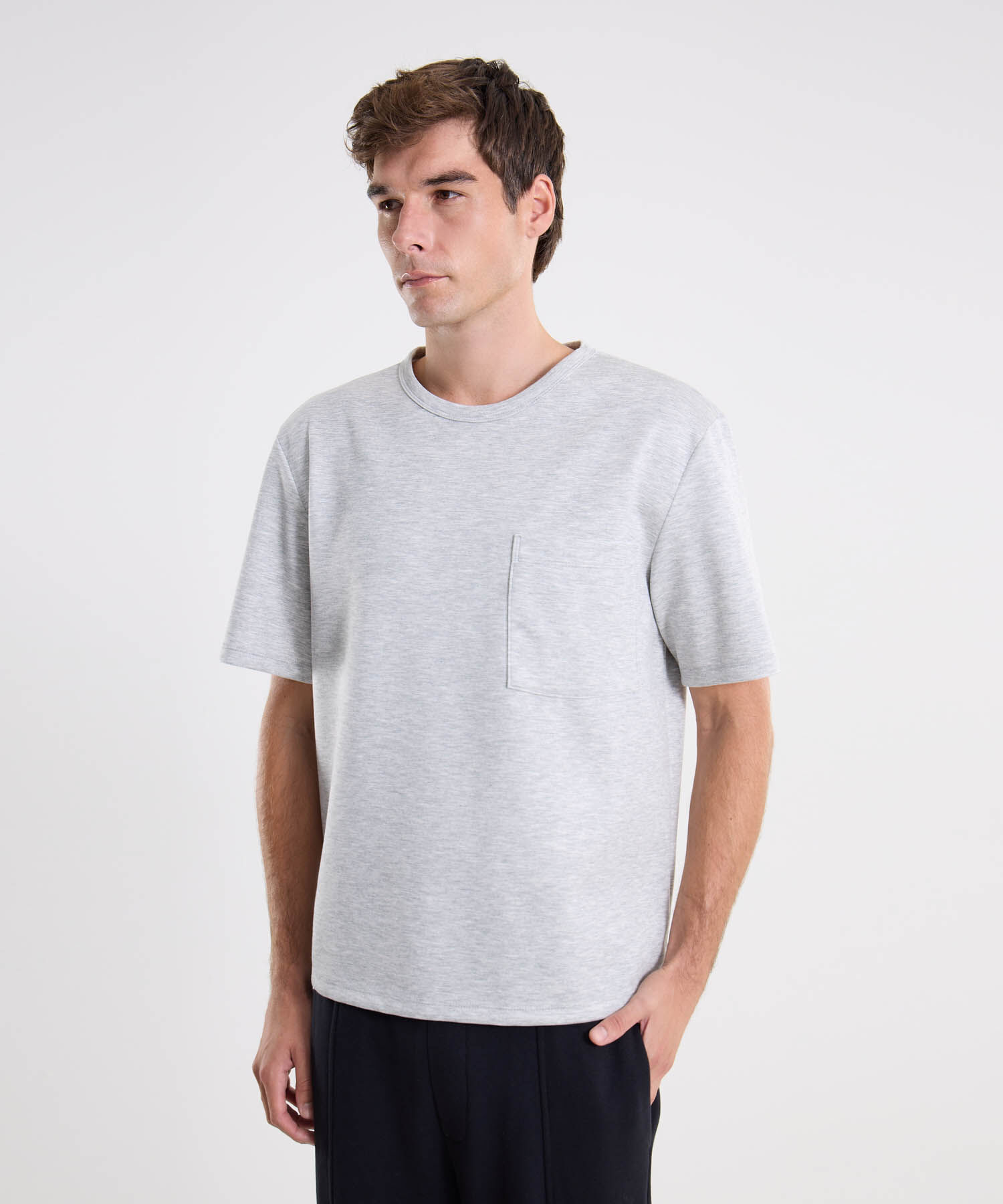 Camiseta Para Hombre Gris