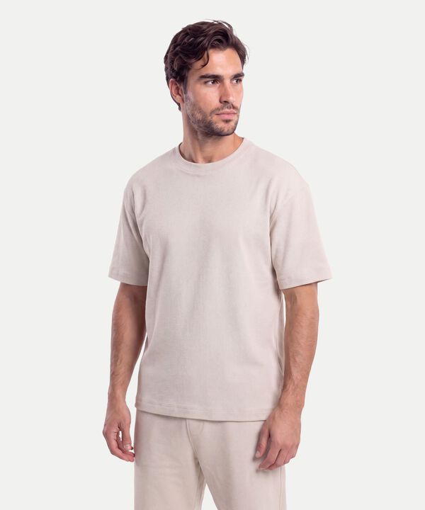 Camiseta Para Hombre Beige image number null