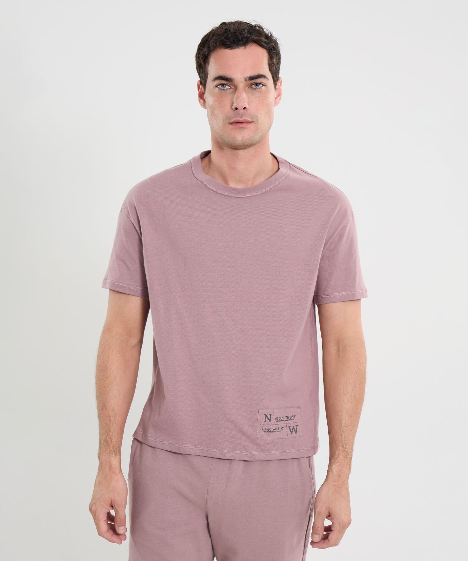Camiseta Para Hombre Rosado