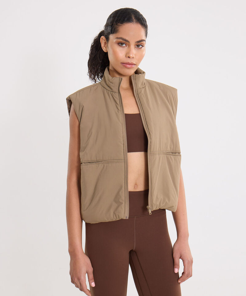 Chaleco Puffer, Mocca