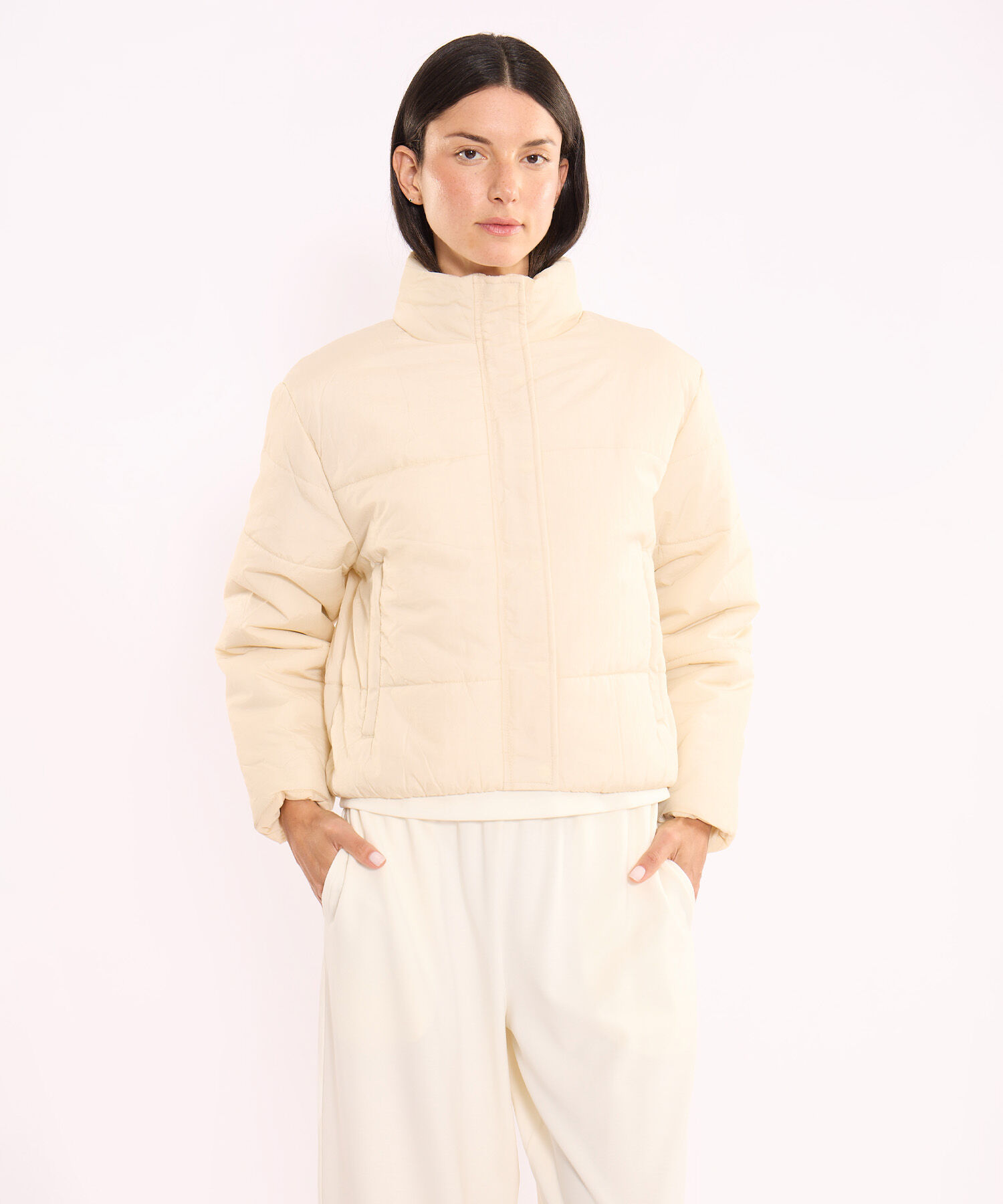 Chaqueta Para Mujer Crema