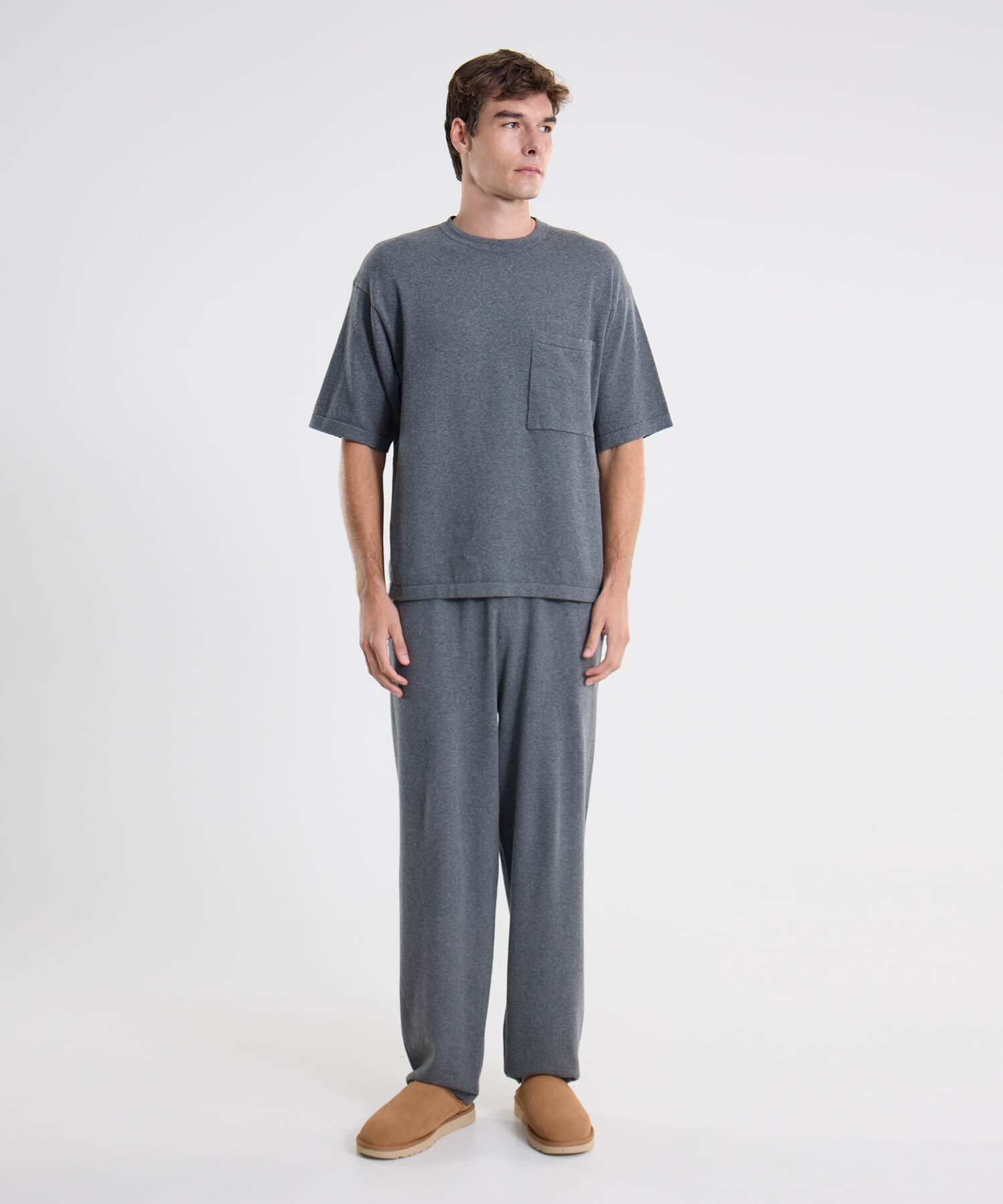 Camiseta Para Hombre Gris