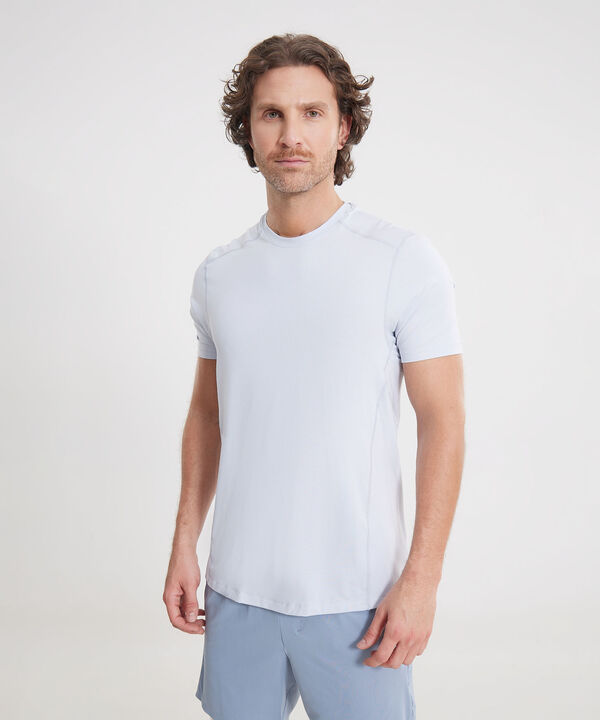 Camiseta Deportiva Manga Corta Regular Fit, Crudo image number null