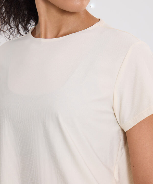 Camiseta Boxy con Bonding, Mocca