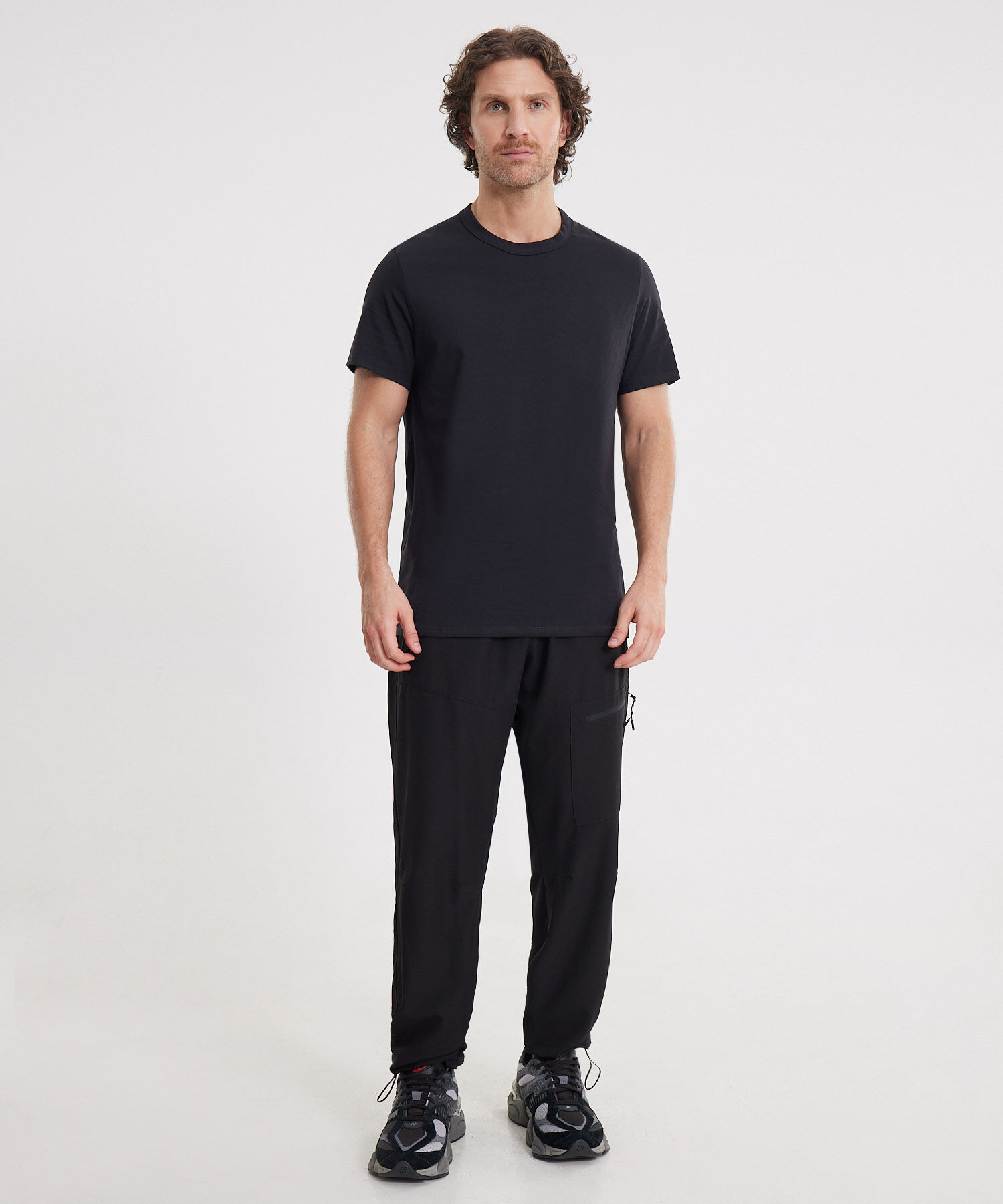 Set Deportivo Casual Con Camiseta Boxy y Jogger Outdoor con Bolsillos, 