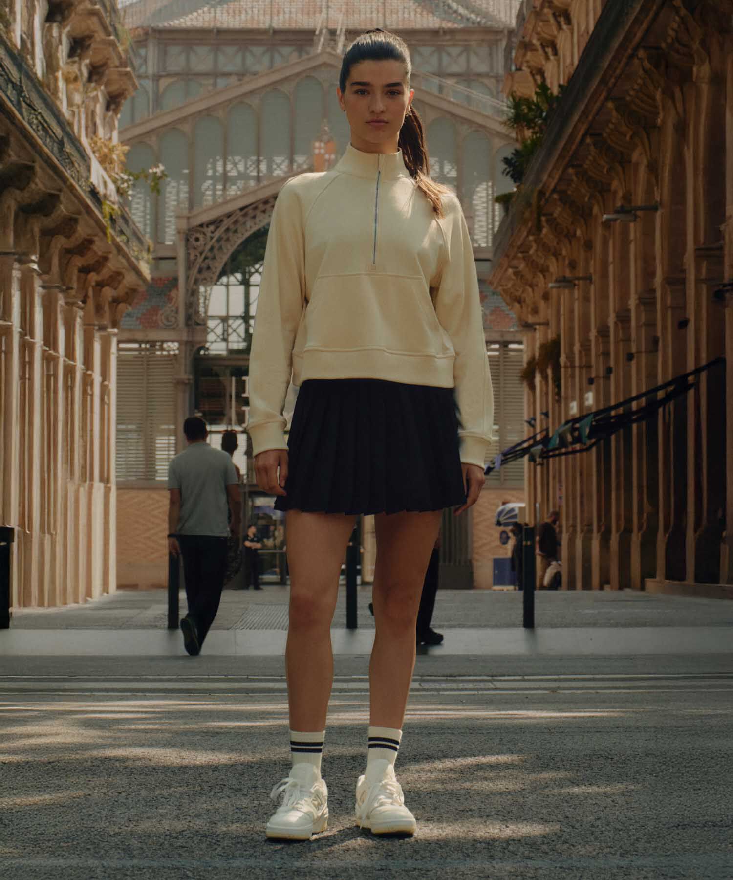 Falda Training Plisada, Negro
