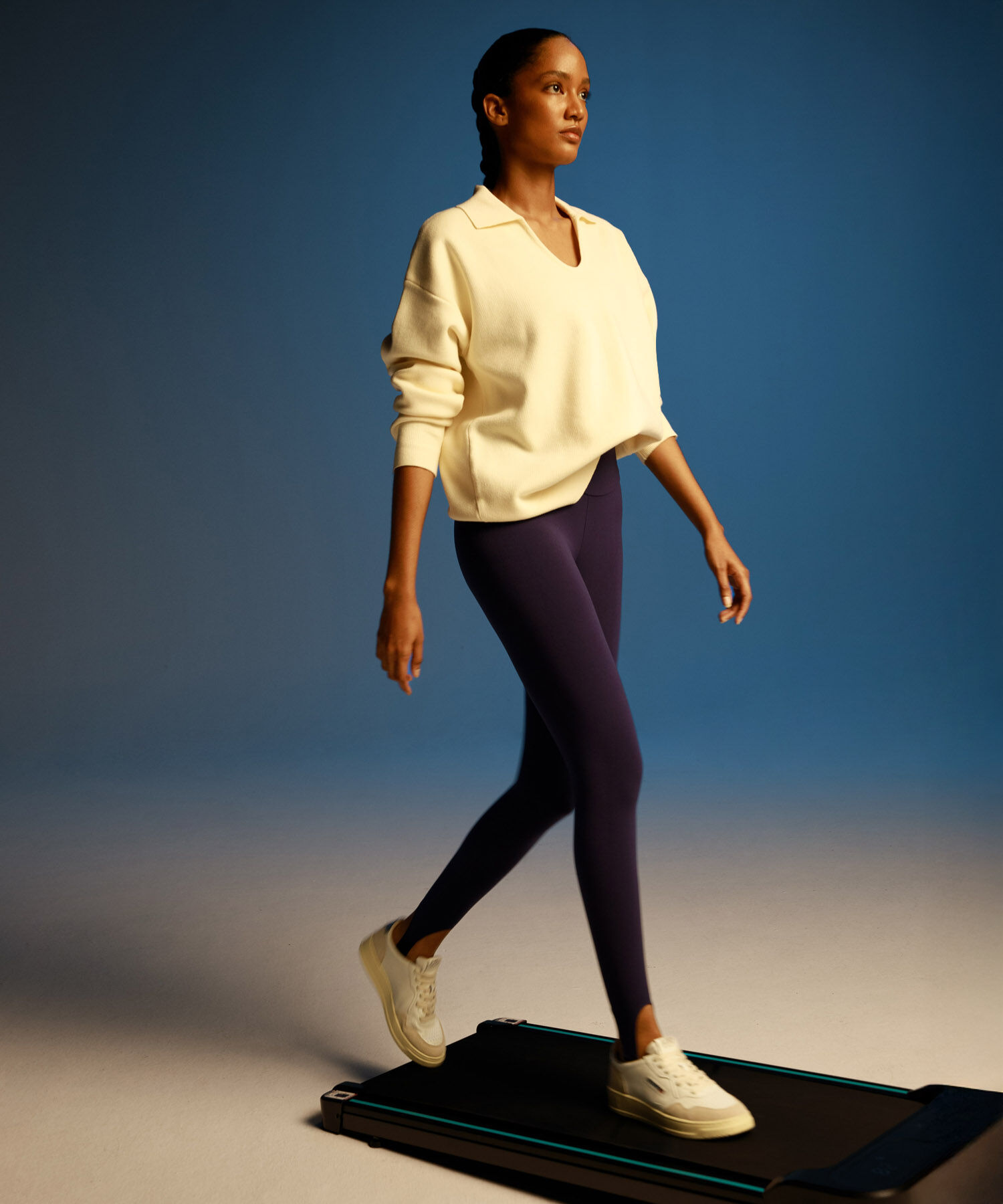 Leggins Regular con Estribos, AzulOscuro