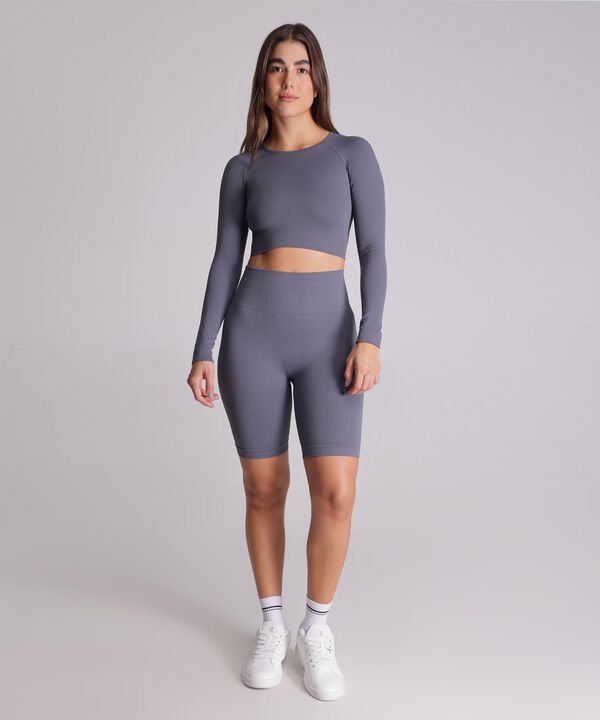 Camiseta Para Mujer GrisOscuro image number null