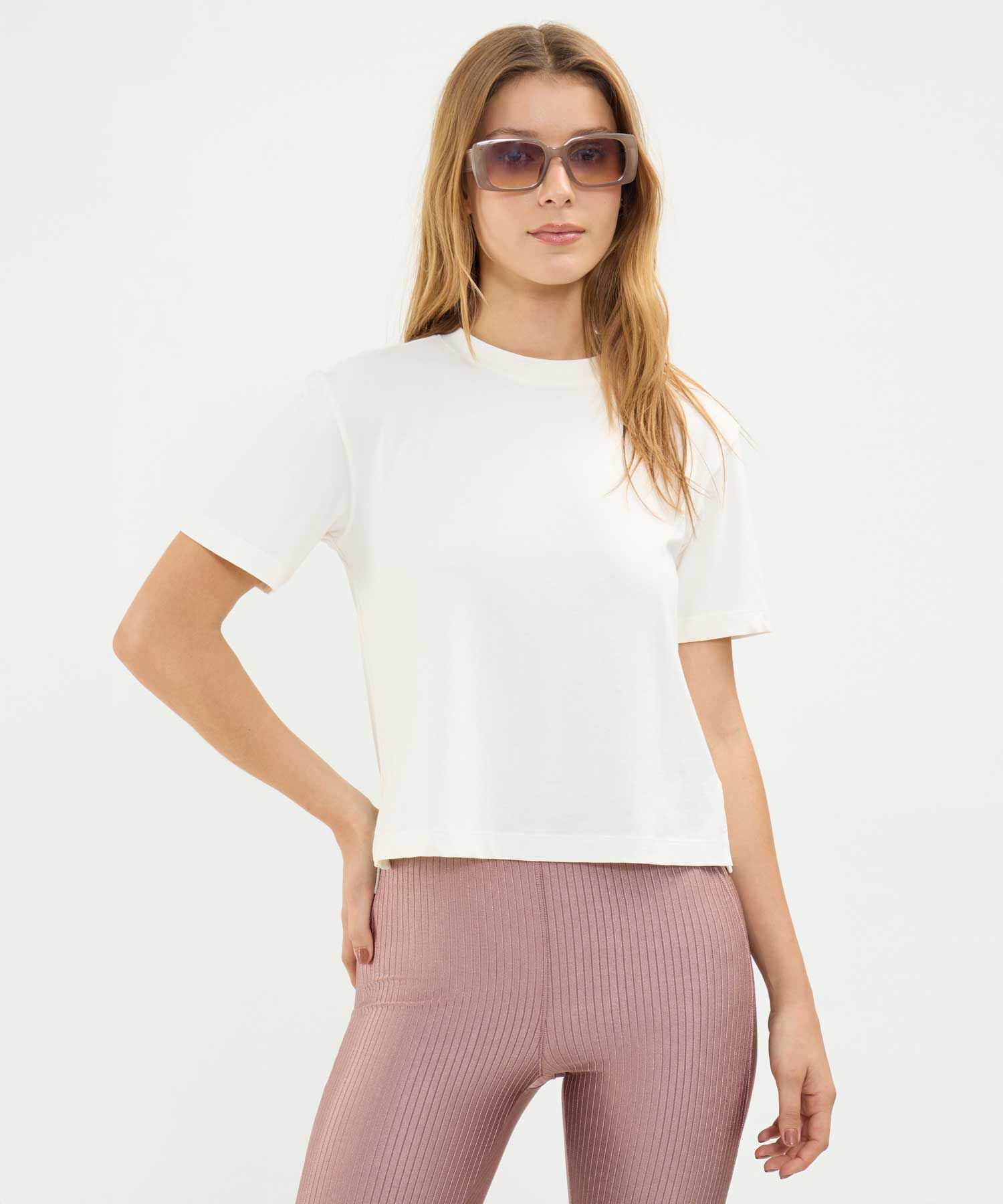 Camiseta Para Mujer Marfil