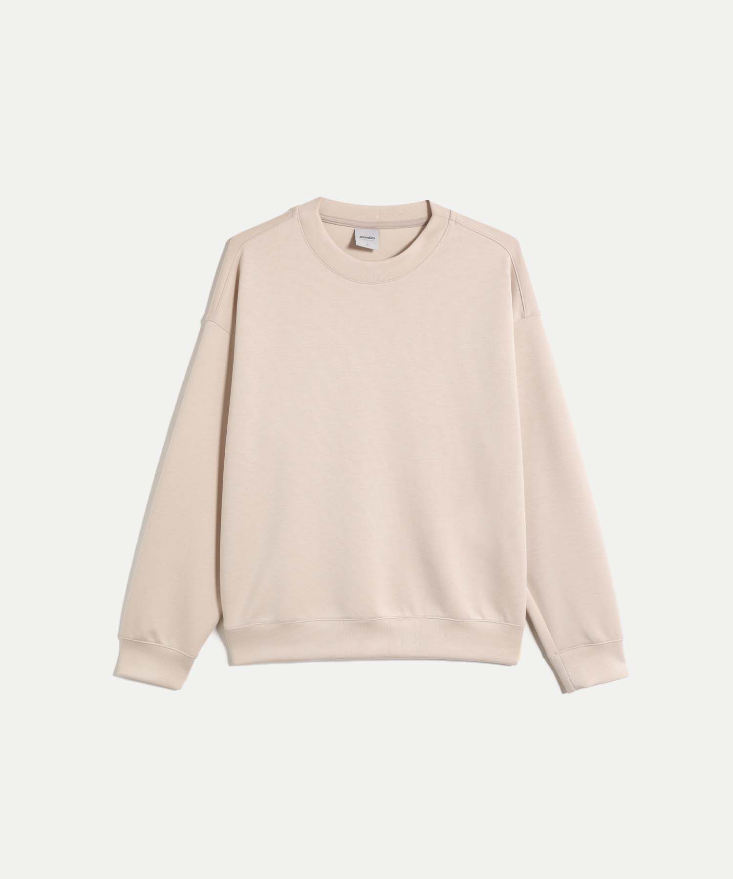 Buzo Básico Cuello Redondo Plush, Mocca