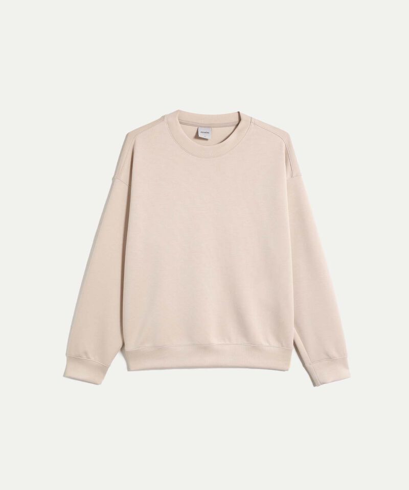 Buzo Básico Cuello Redondo Plush, Mocca