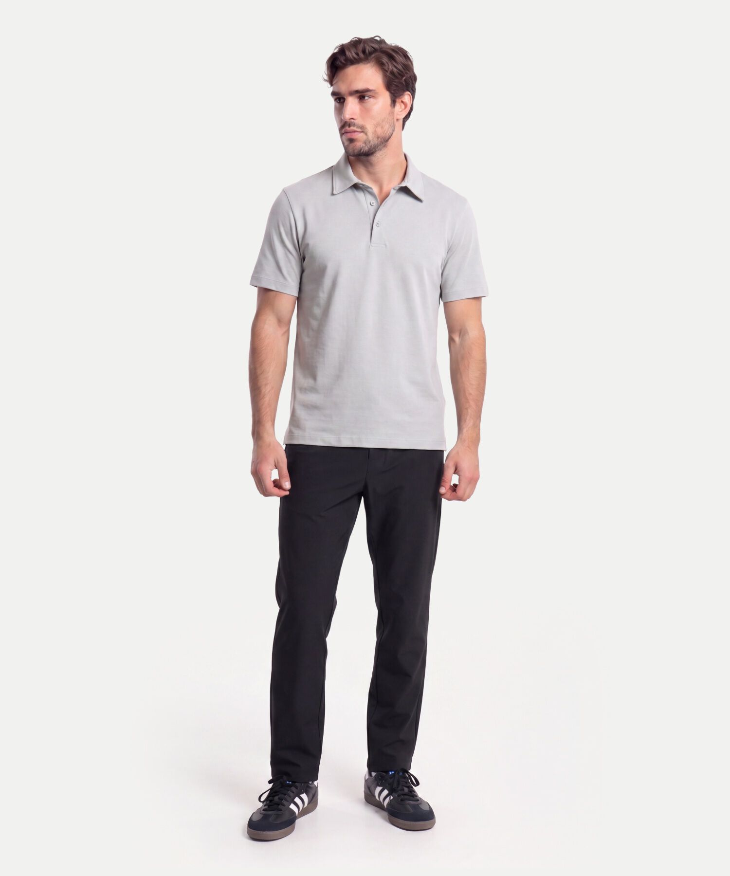Polo Para Hombre GrisClaro