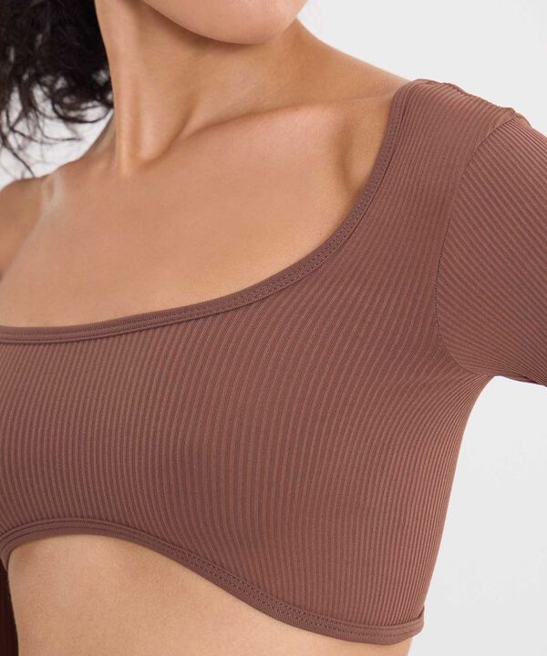 Camiseta Para Mujer Cafe image number null