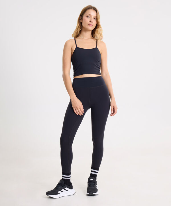 Set Active Negro con Leggins de Compresión Alta y Crop Top,  image number null