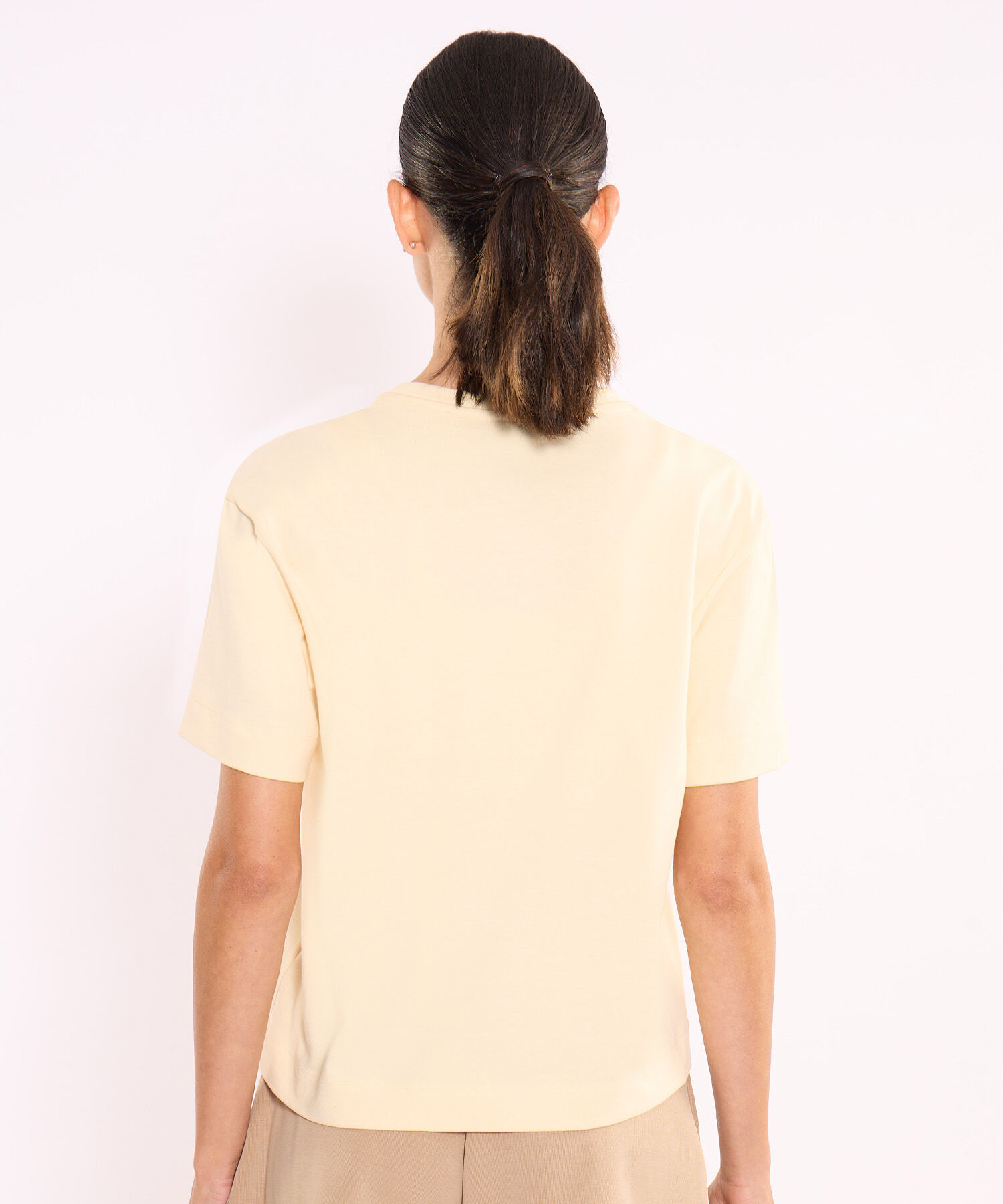 Camiseta Para Mujer Crema