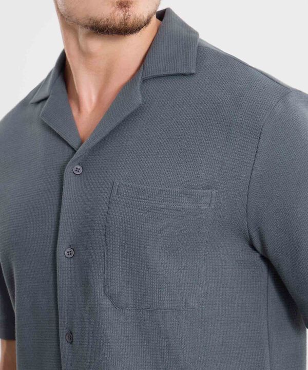 Camisa Para Hombre GrisOscuro image number null
